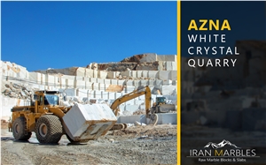 Anza White Crystal Marble Blocks